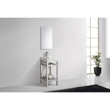 Cisco 16" Stainless Steel Console with Acrylic Sink - Chrome