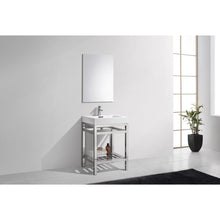 Cisco 24" Stainless Steel Console with Acrylic Sink - Chrome
