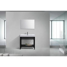 Cisco 36" Stainless Steel Console with Acrylic Sink - Matt Black