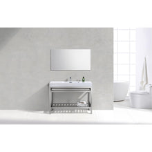 Cisco 48" Stainless Steel Console with Acrylic Sink - Chrome