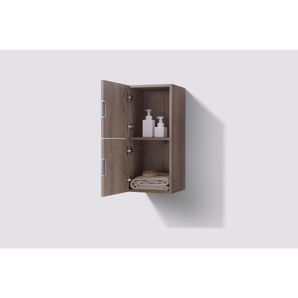14" Wide by 24" High Linen Side Cabinet With One Door in Butternut Wood Finish