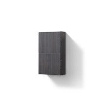 14" Wide by 24" High Linen Side Cabinet With One Door in High Gloss Gray Oak