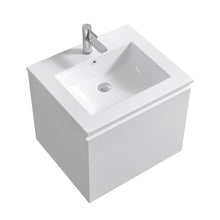 Balli 24'' Wall Mount Modern Bathroom Vanity in Gloss White Finish