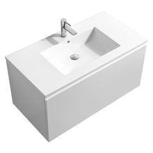 Balli 40'' Wall Mount Modern Bathroom Vanity in Gloss White Finish