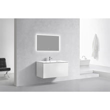 Balli 40'' Wall Mount Modern Bathroom Vanity in Gloss White Finish