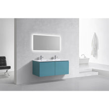 Balli 48'' Double Sink Wall Mount Modern Bathroom Vanity in Teal Green Finish