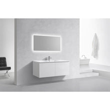 Balli 48'' Single Sink Wall Mount Modern Bathroom Vanity in Gloss White Finish