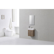 Bliss 18" Butternut Wall Mount Modern Bathroom Vanity