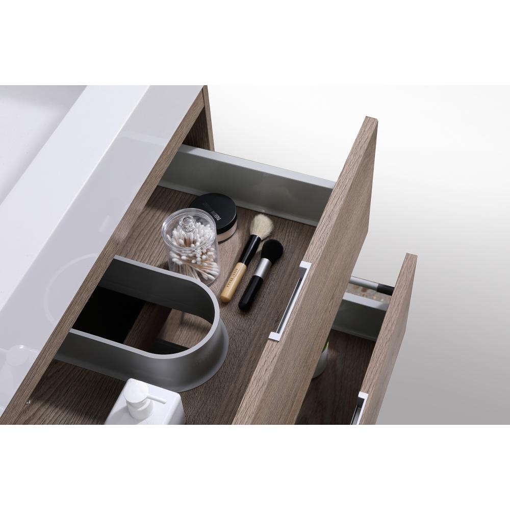 Bliss 24" Butternut Wall Mount Modern Bathroom Vanity