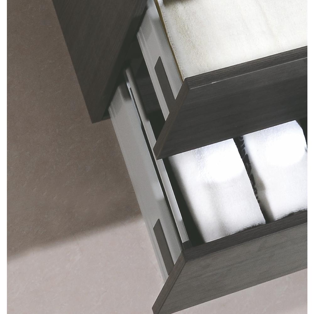 Bliss 30" Gray Oak Wall Mount Modern Bathroom Vanity