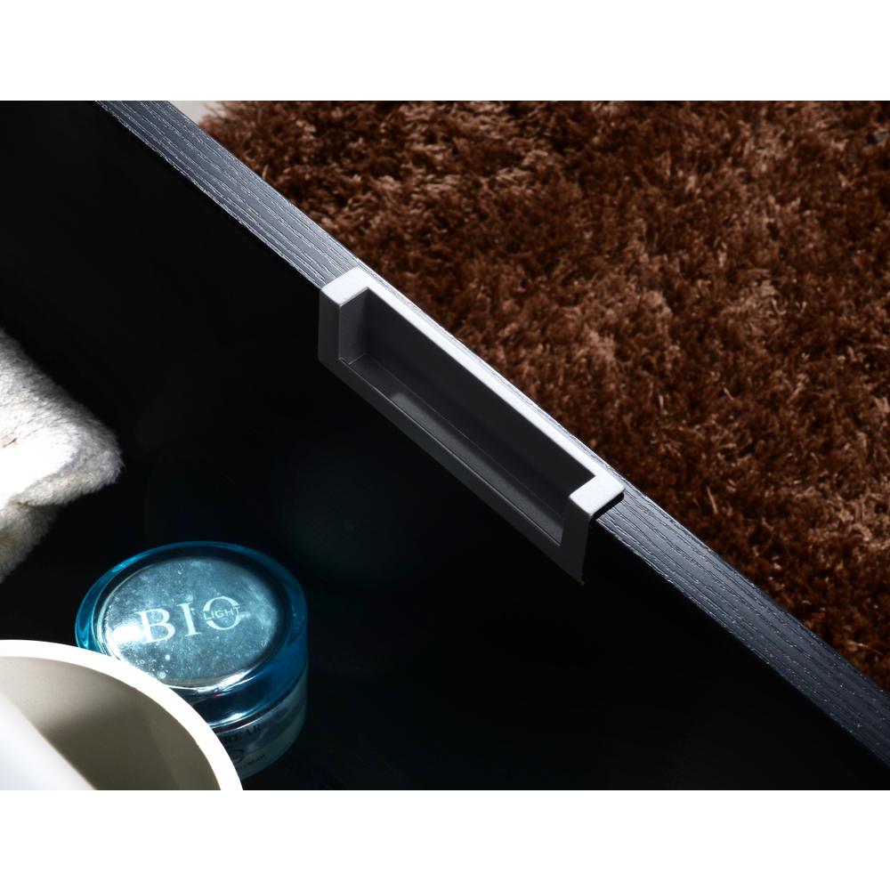 Bliss 40" Black Wall Mount Modern Bathroom Vanity