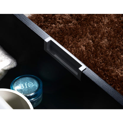 Bliss 40" Black Wall Mount Modern Bathroom Vanity