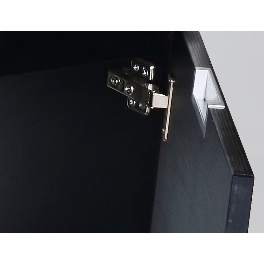 Bliss 60" Single Sink Black Wall Mount Modern Bathroom Vanity
