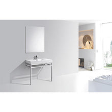 Haus 36" Stainless Steel Console w/ White Acrylic Sink - Chrome