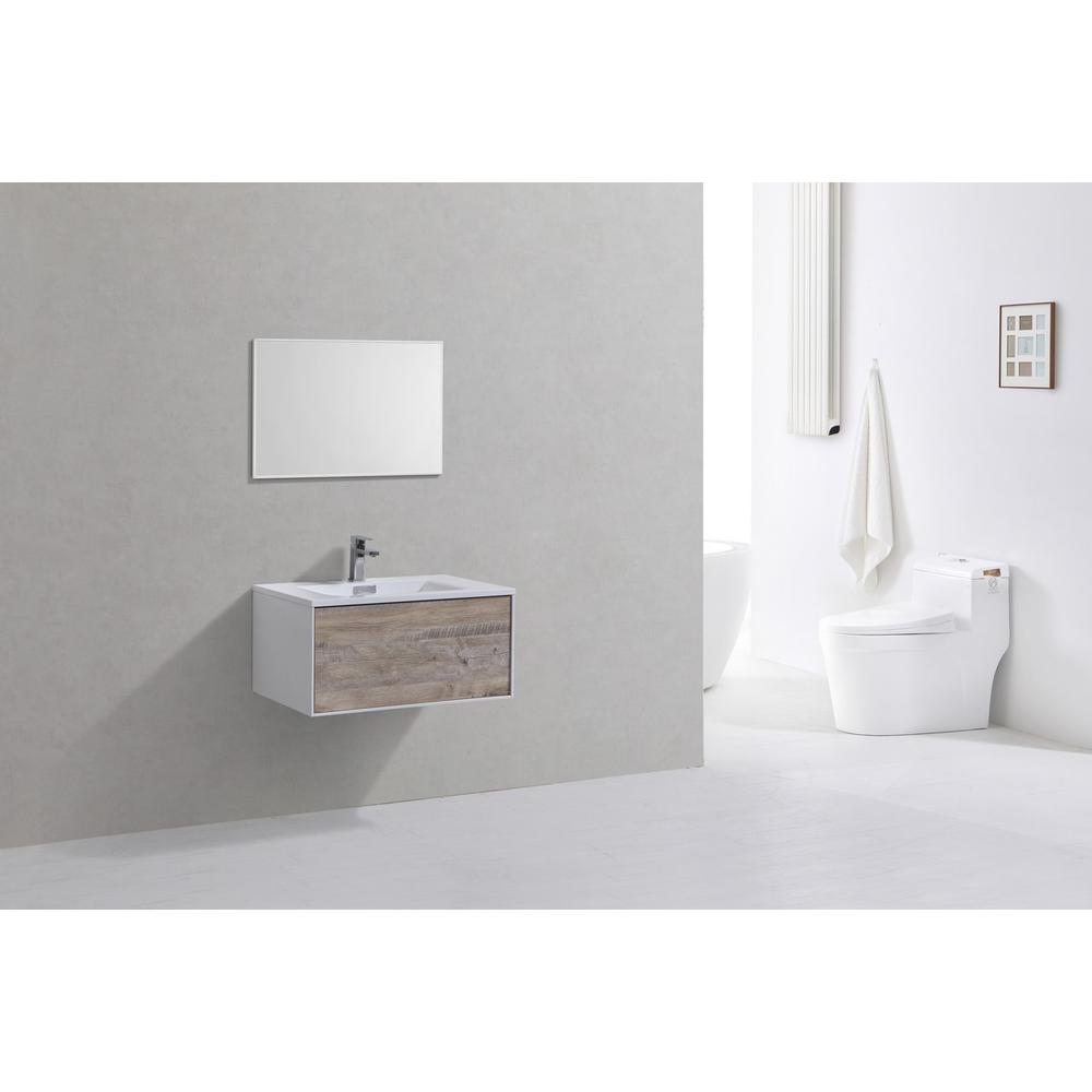 Divario 30" Nature Wood Wall Mount Modern Bathroom Vanity