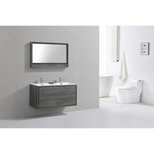 DeLusso 48" Double Sink Ocean Gray Wall Mount Modern Bathroom Vanity