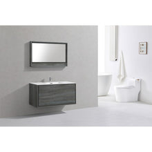 DeLusso 48" Single Sink Ocean Gray Wall Mount Modern Bathroom Vanity