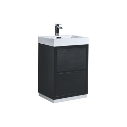 Bliss 24" Black Free Standing Modern Bathroom Vanity