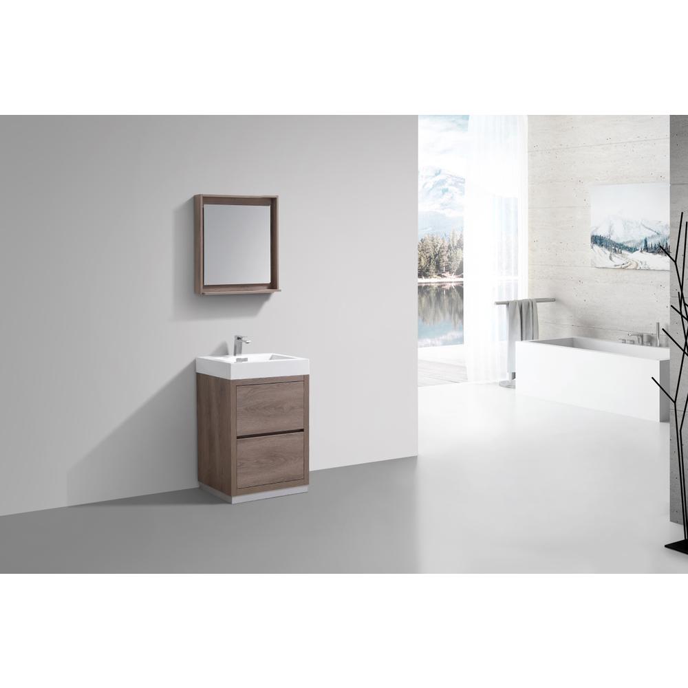 Bliss 24" Butternut Free Standing Modern Bathroom Vanity