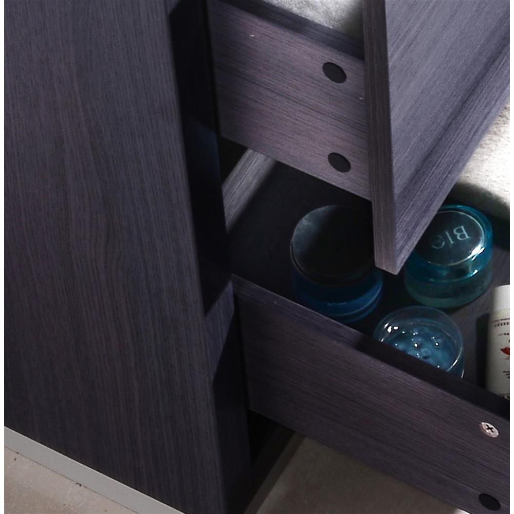 Bliss 24" Gray Oak Free Standing Modern Bathroom Vanity