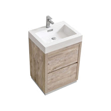 Bliss 24" Nature Wood Free Standing Modern Bathroom Vanity