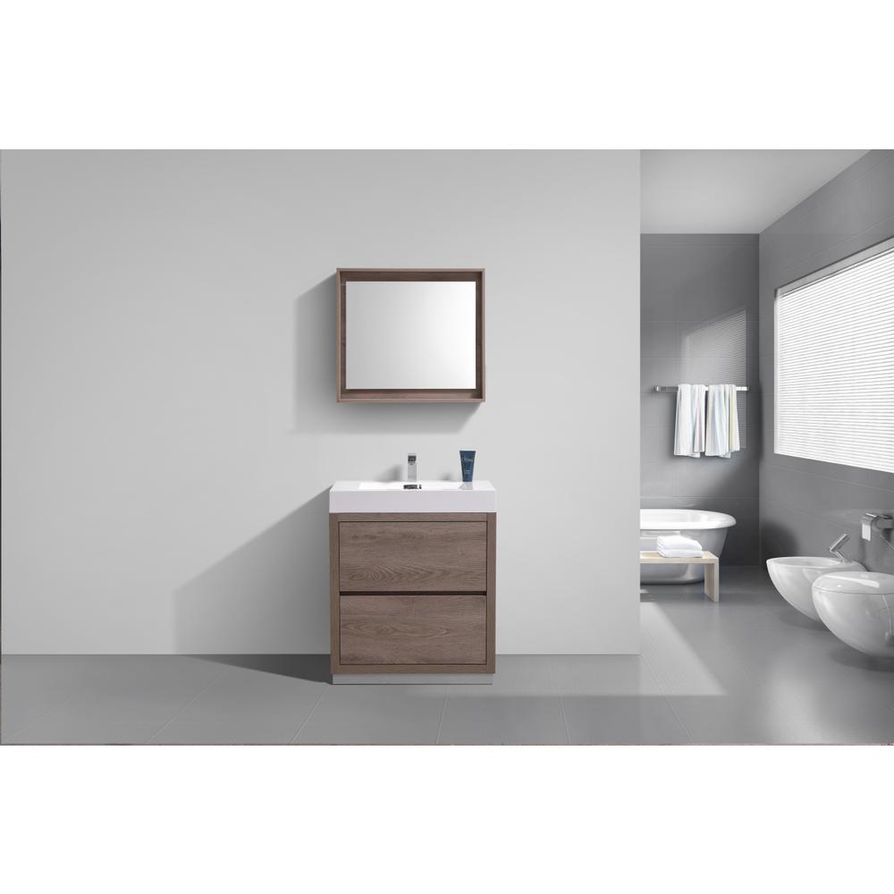 Bliss 30" Butternut  Free Standing Modern Bathroom Vanity