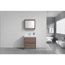 Bliss 30" Butternut  Free Standing Modern Bathroom Vanity