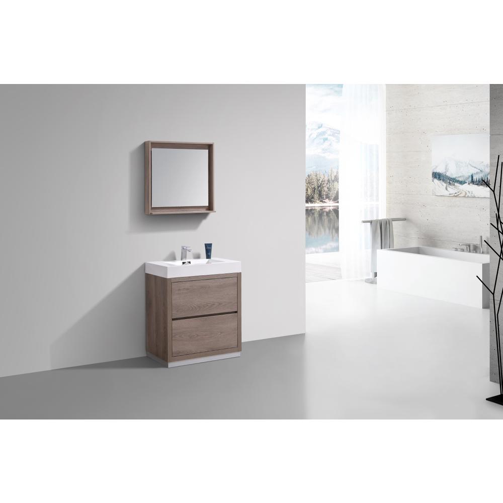 Bliss 30" Butternut  Free Standing Modern Bathroom Vanity