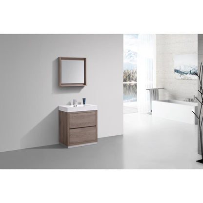 Bliss 30" Butternut  Free Standing Modern Bathroom Vanity