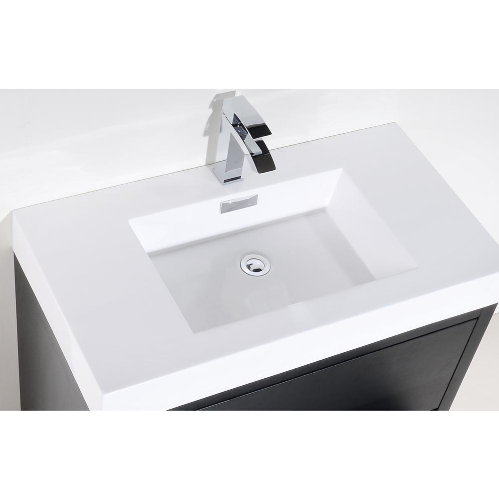 Bliss 36" Black Free Standing Modern Bathroom Vanity
