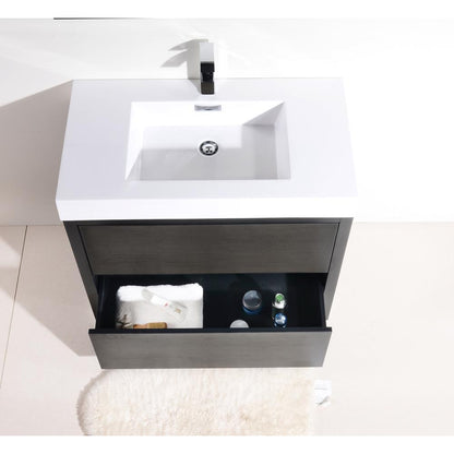 Bliss 36" Black Free Standing Modern Bathroom Vanity