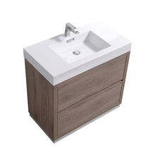 Bliss 36" Butternut  Free Standing Modern Bathroom Vanity
