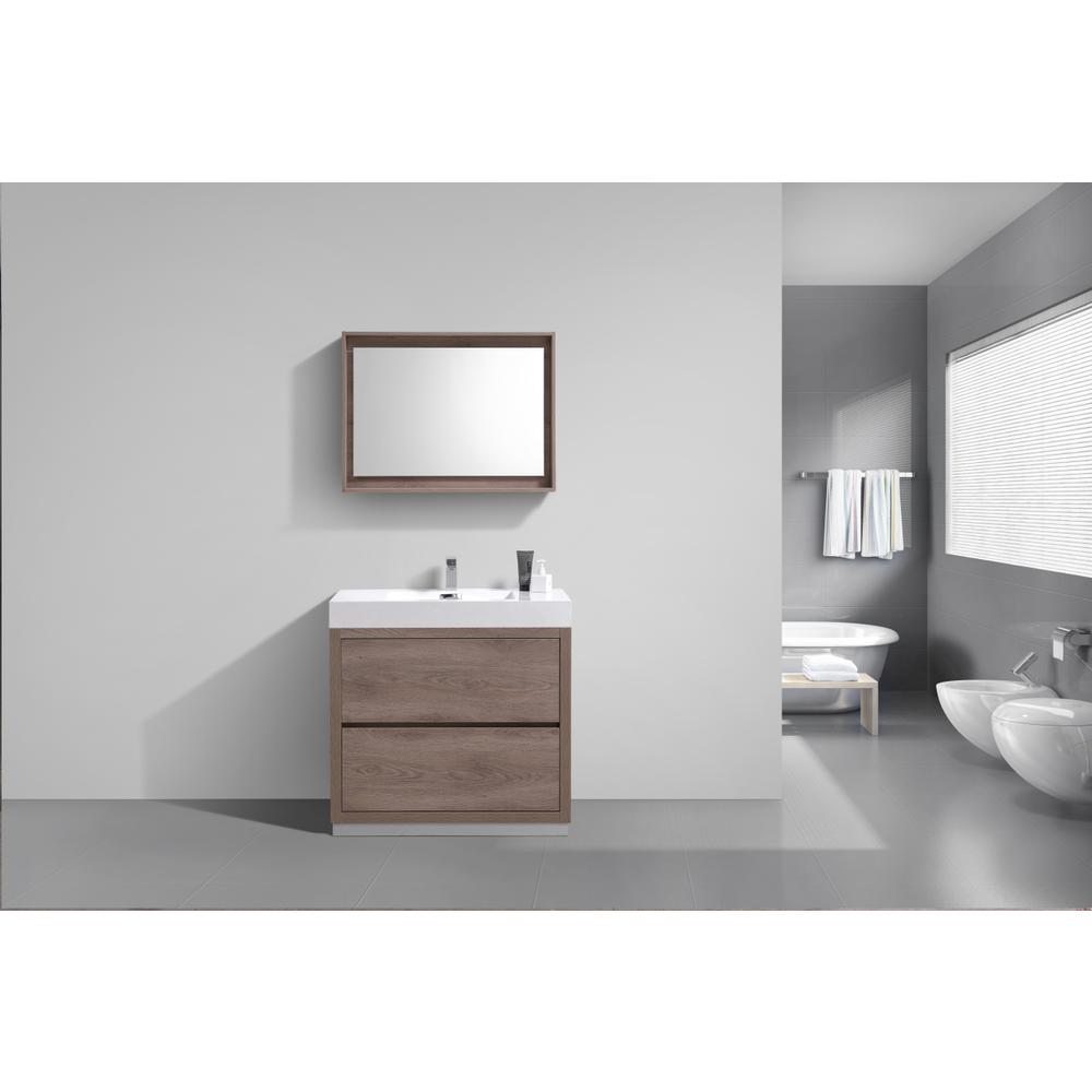 Bliss 36" Butternut  Free Standing Modern Bathroom Vanity