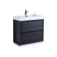 Bliss 36" Gray Oak Free Standing Modern Bathroom Vanity