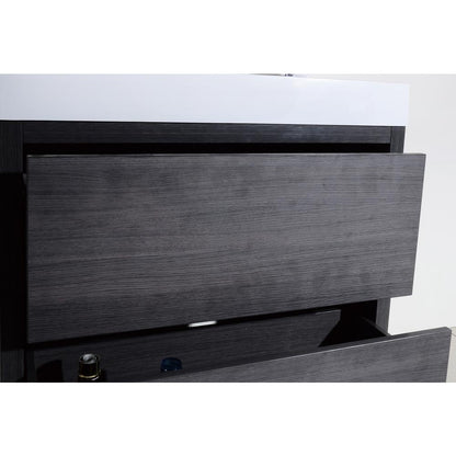Bliss 36" Gray Oak Free Standing Modern Bathroom Vanity