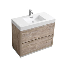 Bliss 40" Nature Wood Free Standing Modern Bathroom Vanity