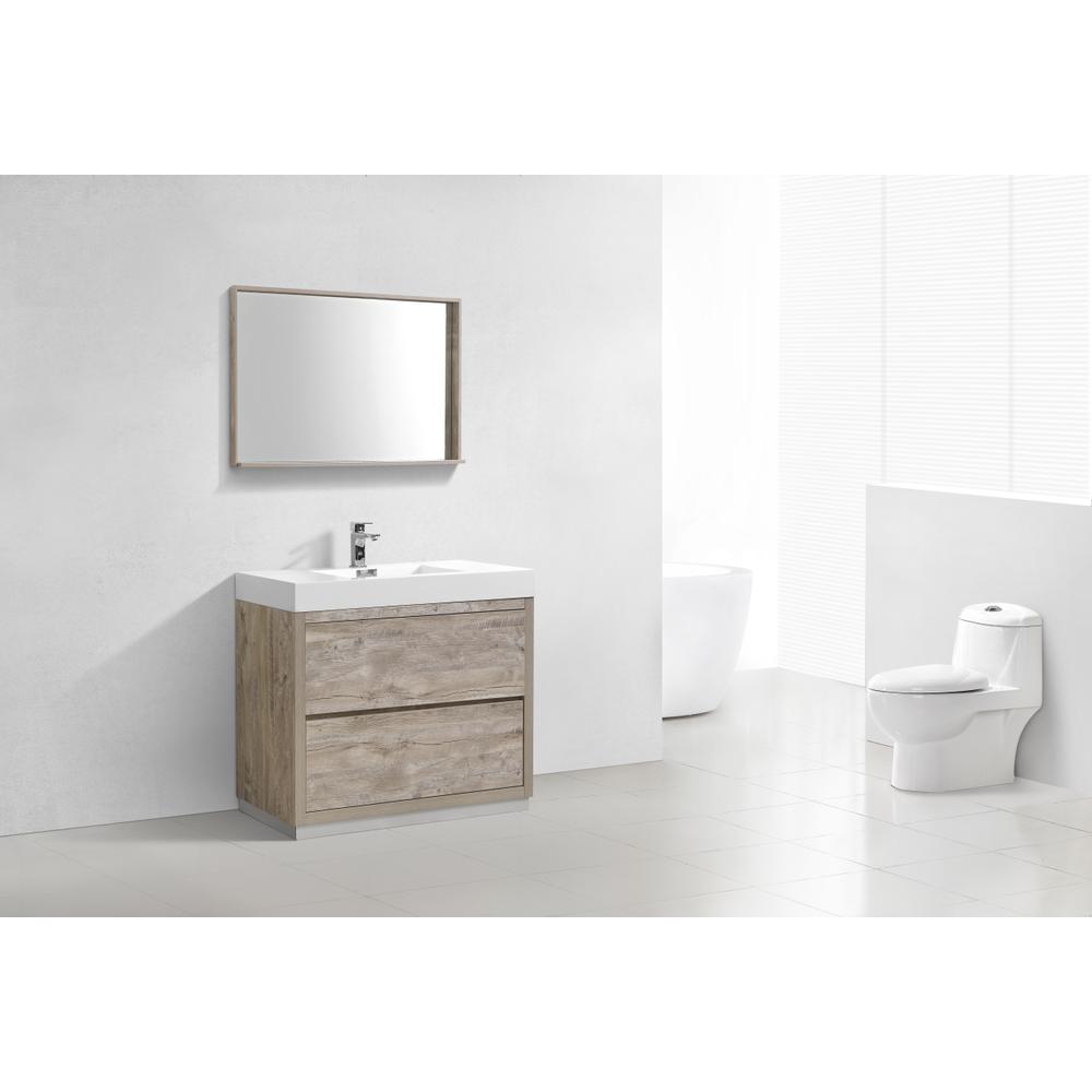 Bliss 40" Nature Wood Free Standing Modern Bathroom Vanity