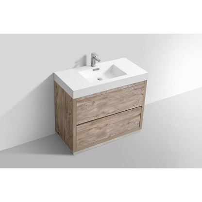 Bliss 40" Nature Wood Free Standing Modern Bathroom Vanity