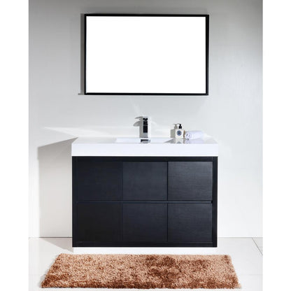 Bliss 48" Black Free Standing Modern Bathroom Vanity