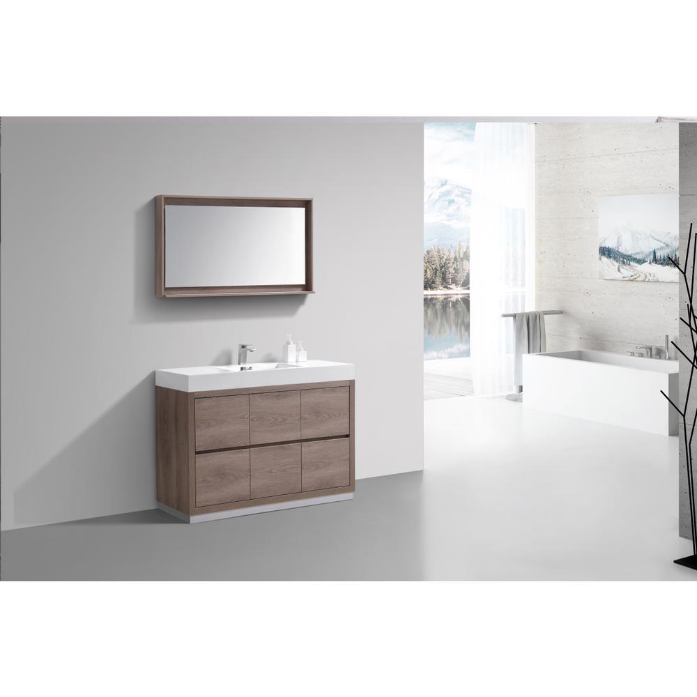 Bliss 48" Butternut Free Standing Modern Bathroom Vanity