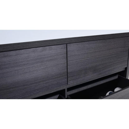 Bliss 60" Double Sink Gray Oak Free Standing Modern Bathroom Vanity