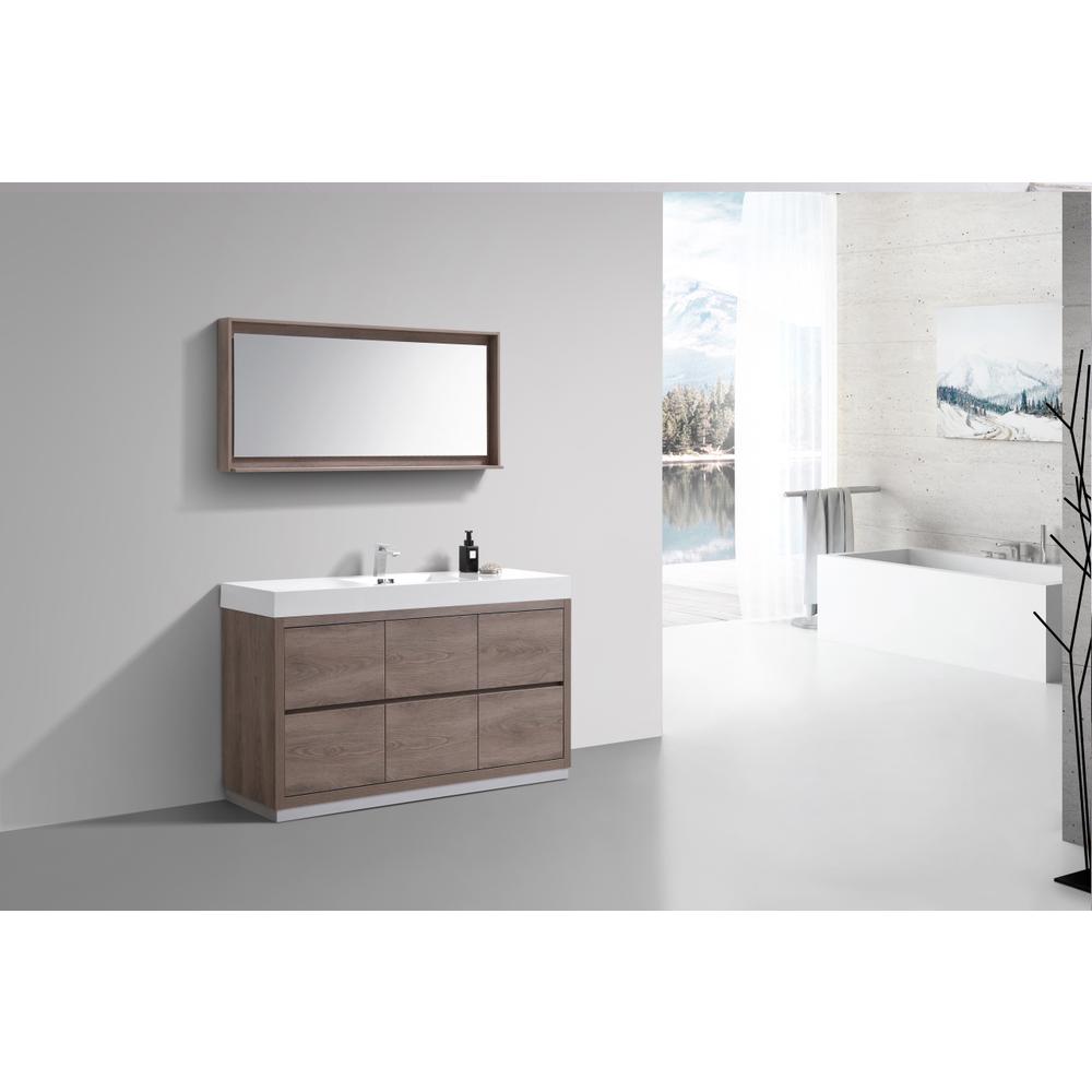 Bliss 60" Single Sink Butternut  Free Standing Modern Bathroom Vanity