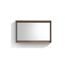 KUBE 48" Framed Mirror With Shelve - Butternut  Finish