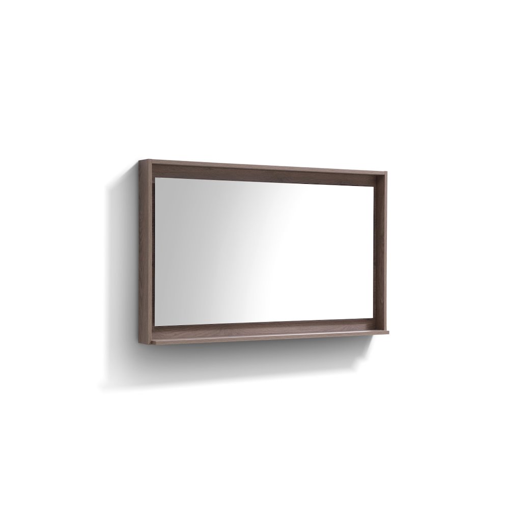 KUBE 48" Framed Mirror With Shelve - Butternut  Finish