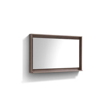 KUBE 48" Framed Mirror With Shelve - Butternut  Finish