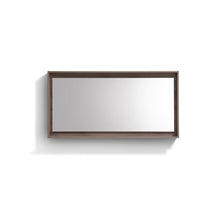 Kube 60" Framed Mirror With Shelve - Butternut  Finish