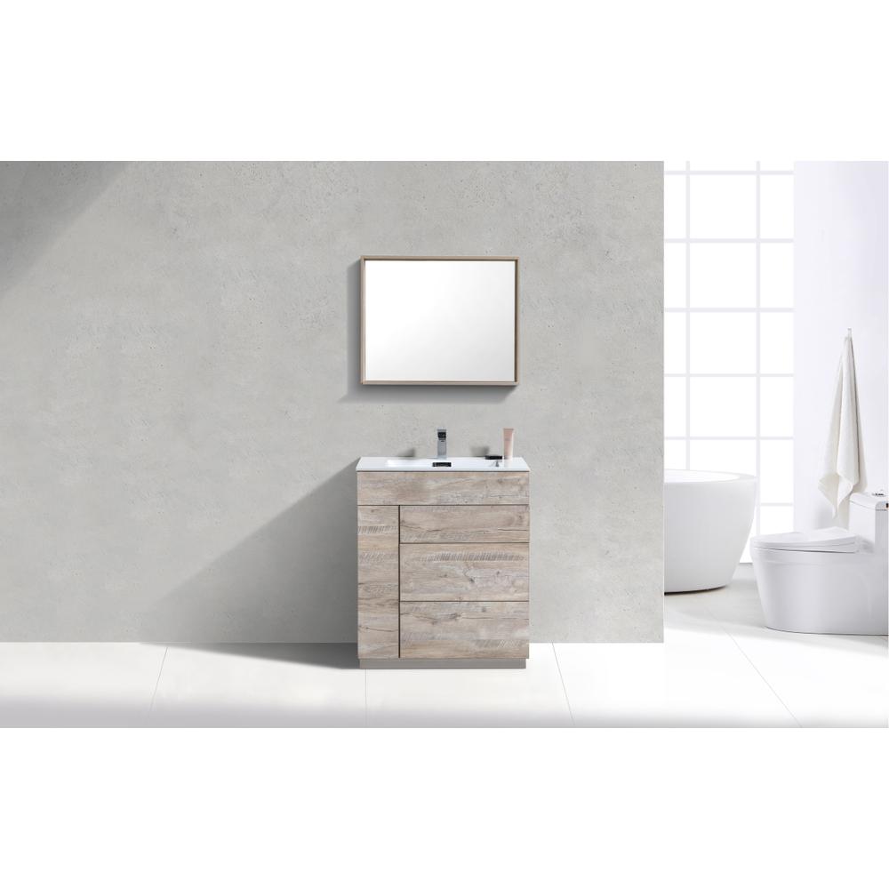 Milano 30" Nature Wood Modern Bathroom Vanity