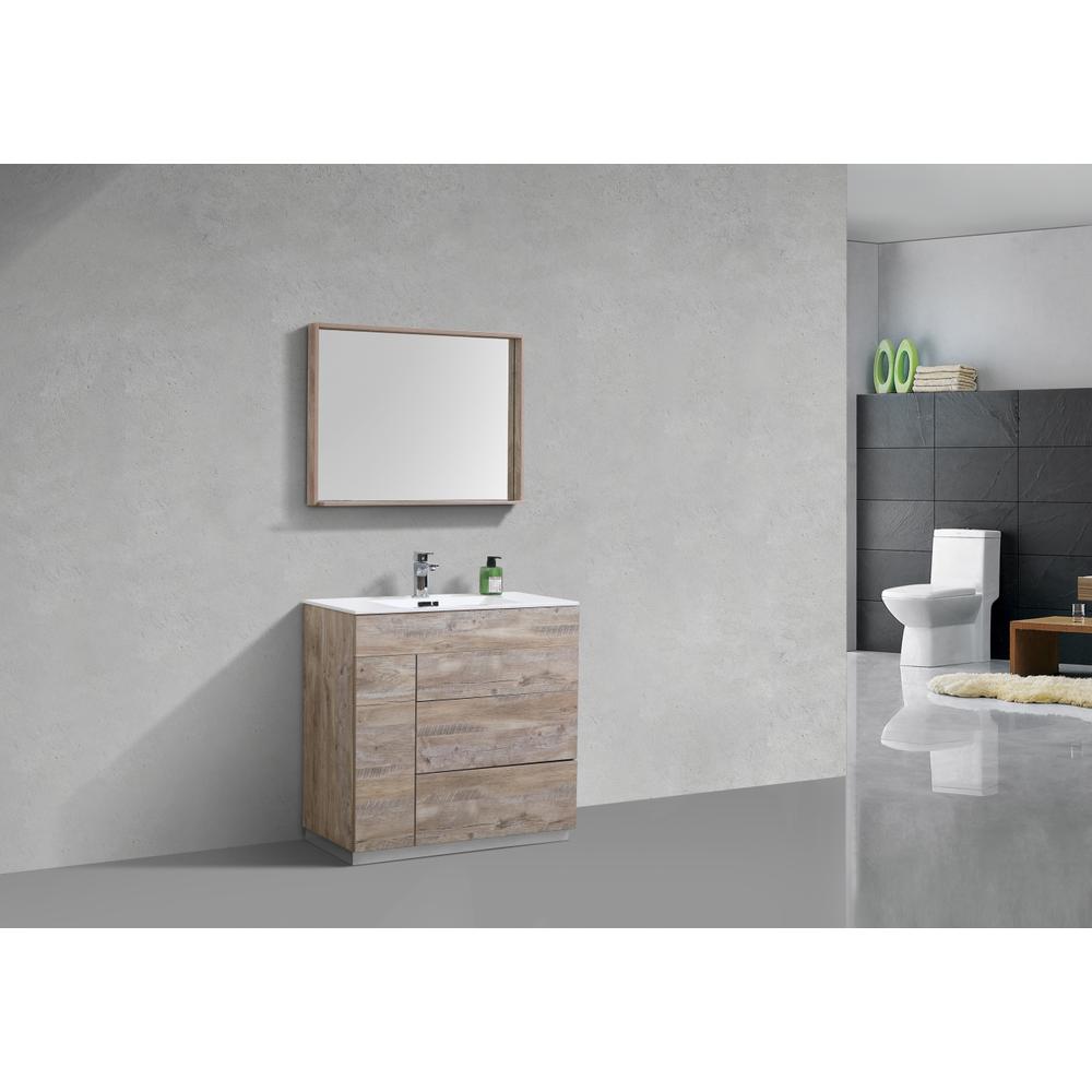 Milano 36" Nature Wood Modern Bathroom Vanity