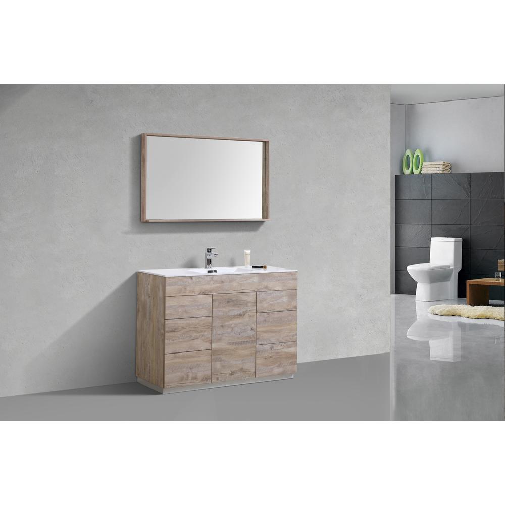Milano 48" Single Sink Nature Wood Modern Bathroom Vanity