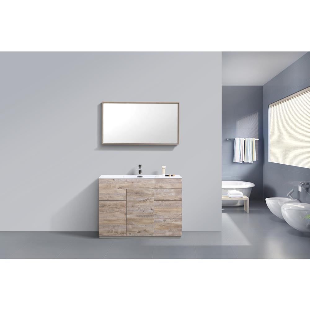 Milano 48" Single Sink Nature Wood Modern Bathroom Vanity
